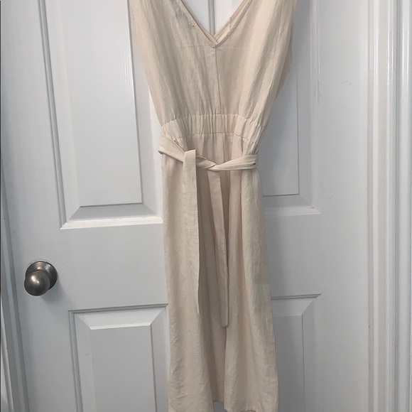 NWOT Nordstrom Linen Button-Front V-neck Dress - Picture 4 of 4